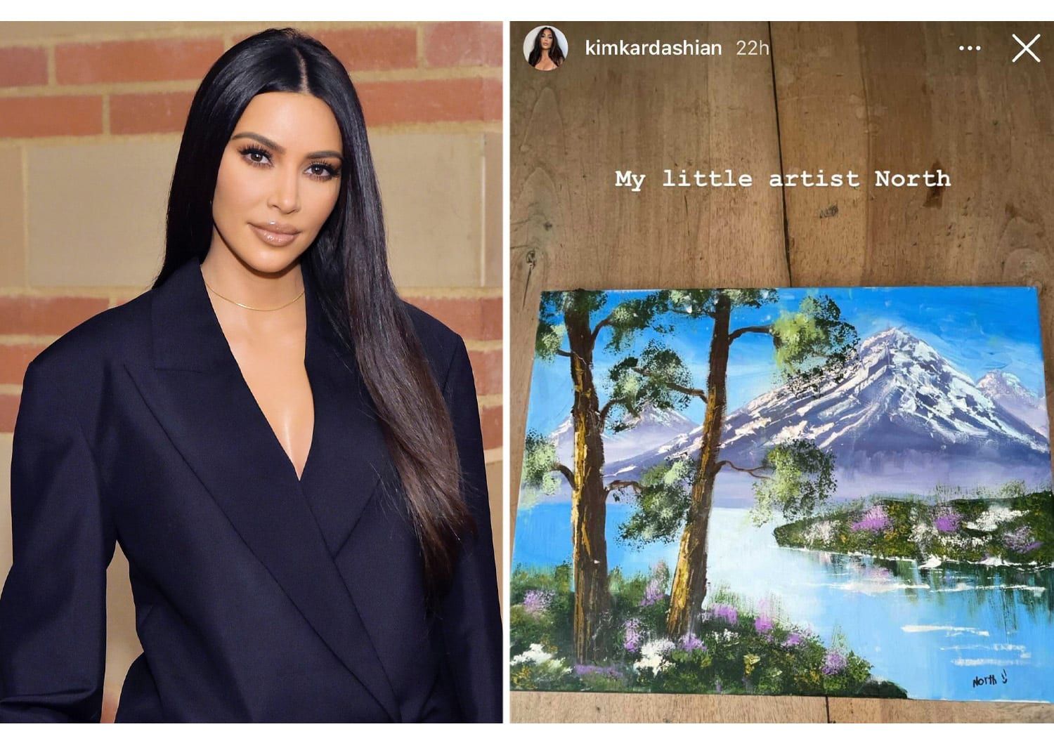 Интернет обвиняет Ким Кардашьян во лжи об искусстве Северо-Запада