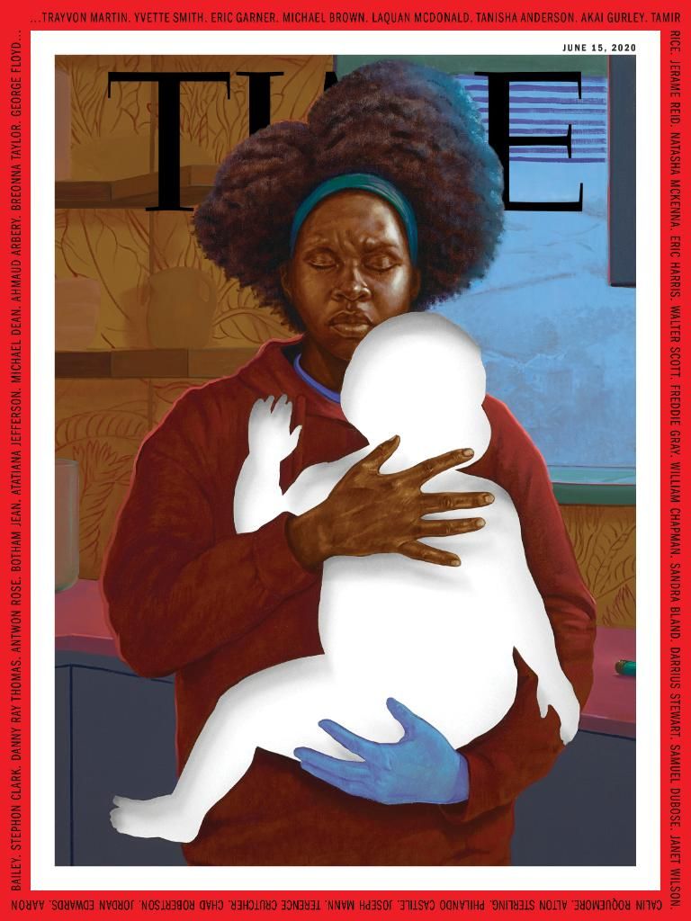 Titus Kaphar pinta a una afligida madre negra para la portada de la revista 'Time