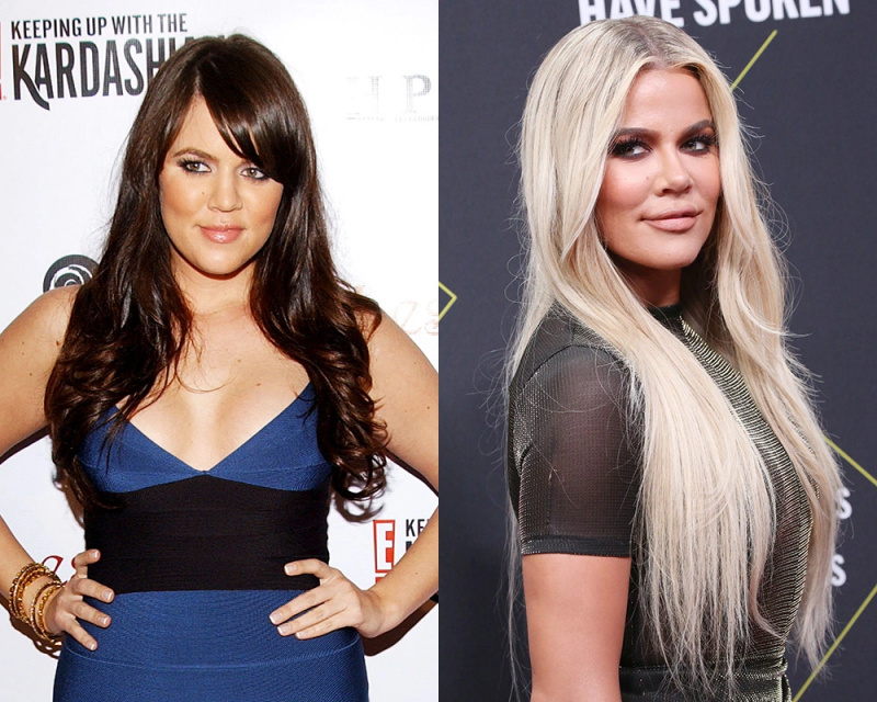 Khloe Kardashian silloin ja nyt: katso kuvia hänen glam-muutoksestaan