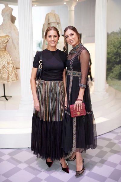   Yasmin Le Bon și Amber Le BonChristian Dior: cina expozițională Designer of Dreams, Muzeul V&A, Londra, Marea Britanie - 29 ianuarie 2019