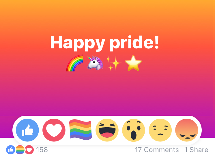 Evo kako dobiti novu reakciju ponosa na Facebooku