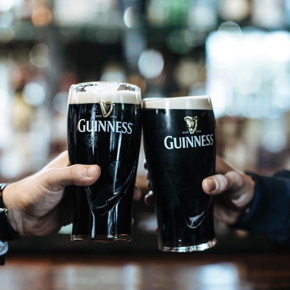 Pints ​​Guinness-Trank.
