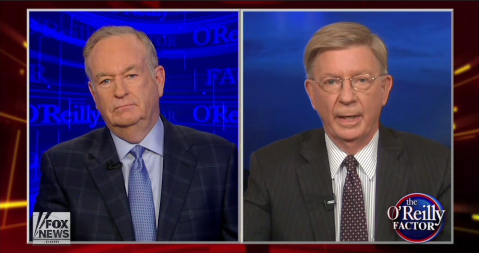 Bill O'Reilly și George Will Snarl It Out pe Fox News